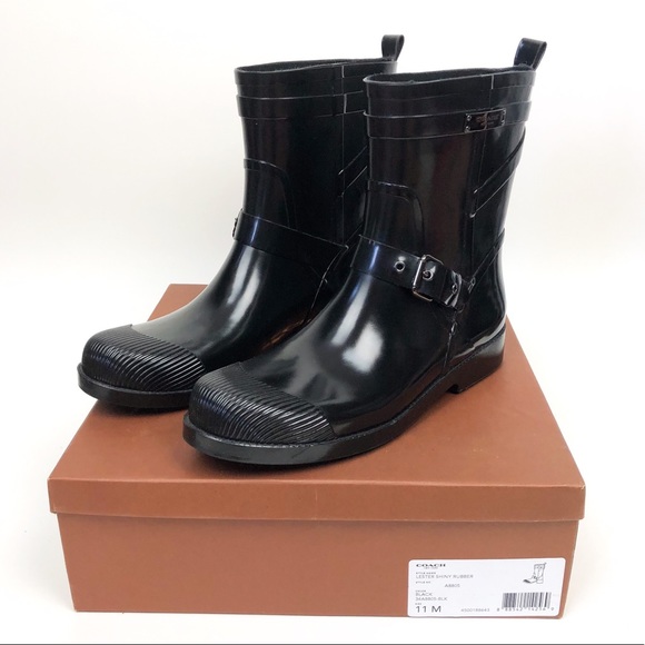 coach rain boots size 11